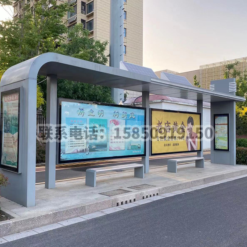 江蘇候車亭安裝現(xiàn)場(chǎng)